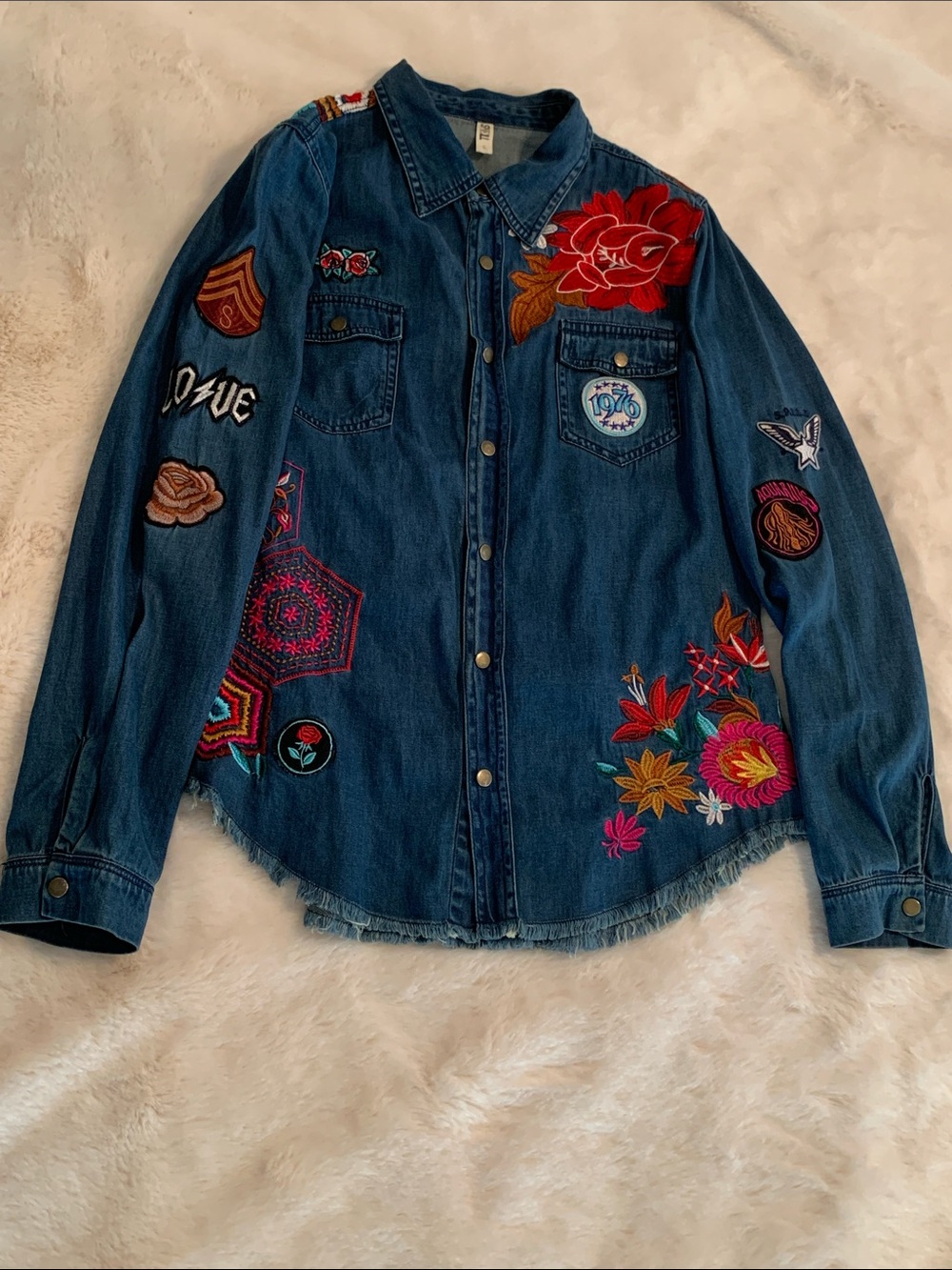Spell Flower Child Denim Shirt/Jacket - Picture 6 of 14